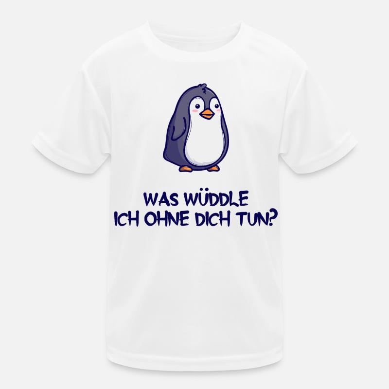 Tier Humorvoll Pinguin Statement Arktis Vogel Kinder Funktions-T-Shirt