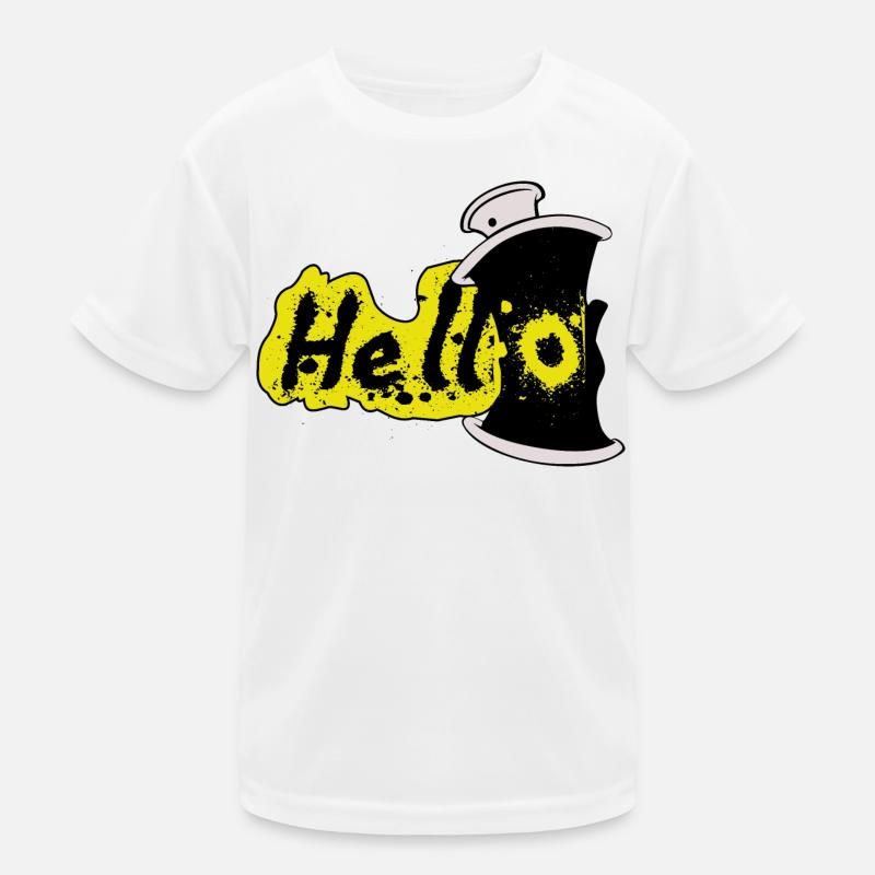 Hallo Spray Effekt Kinder Funktions-T-Shirt
