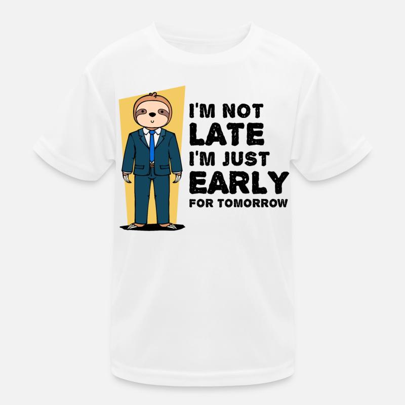 Animal Sloth Humorous Statement Snail's pace Kids Functional T-Shirt