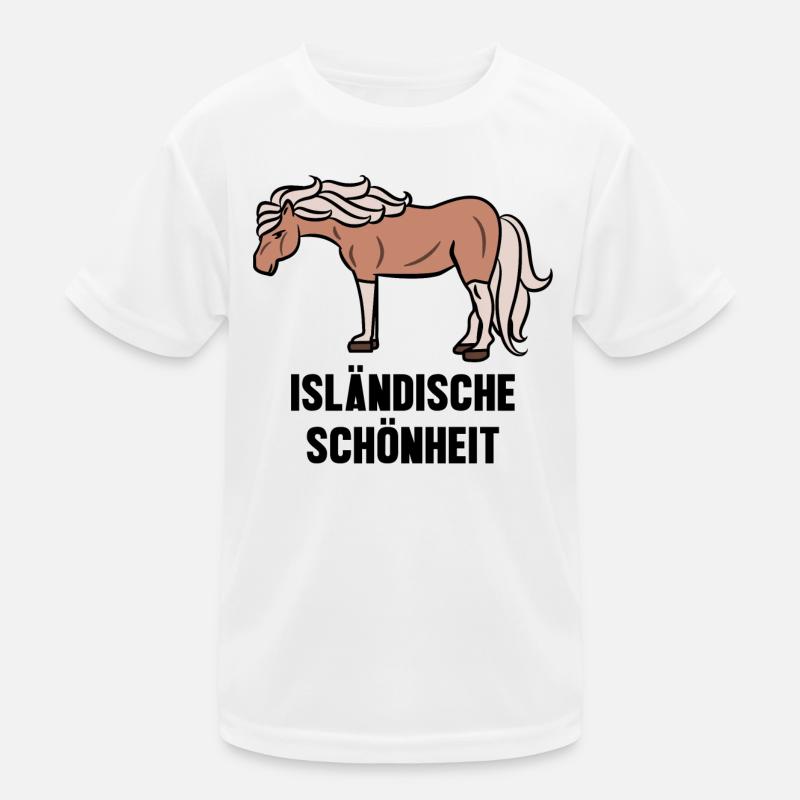Pferde Islandpferde Statement Pferdenarr Kinder Funktions-T-Shirt