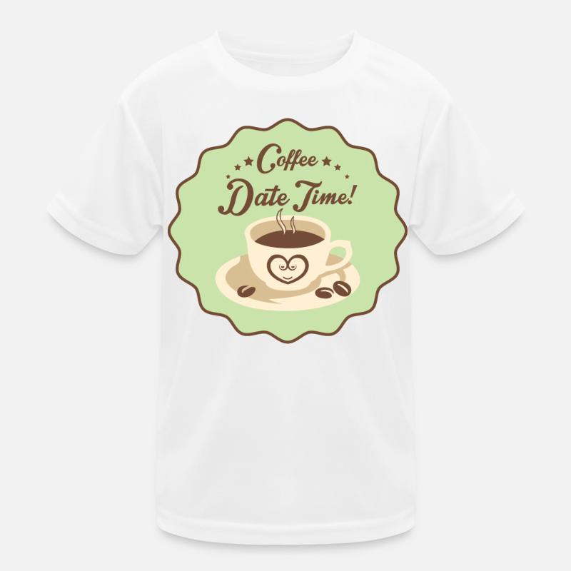 Coffe Date Time Kids Functional T-Shirt