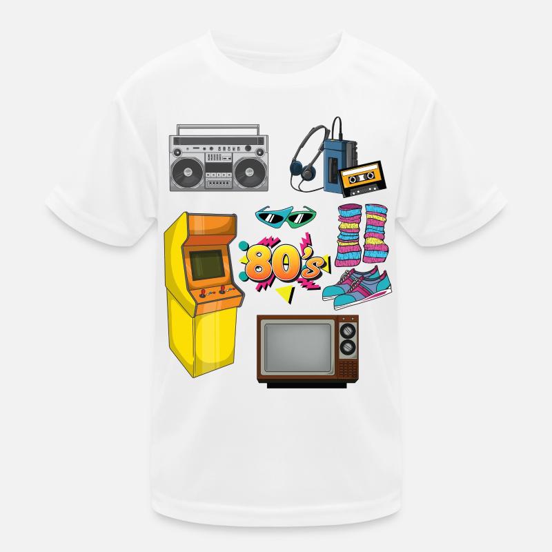 Retro Special 80s Objects 1980s Kids Functional T-Shirt