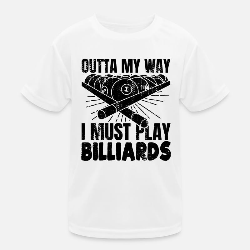 Funny billiard player Kids Functional T-Shirt