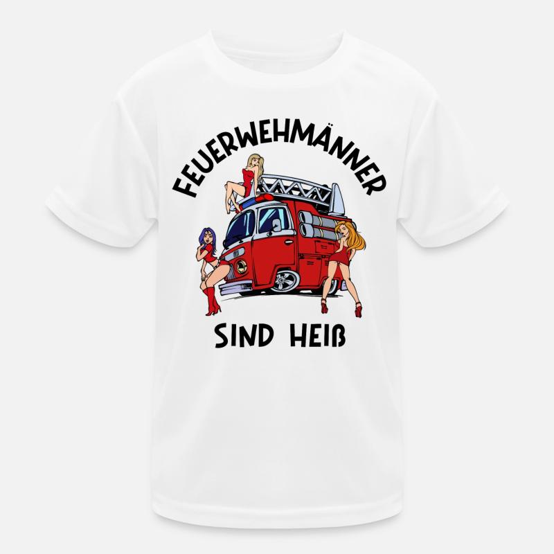 Feuerwehr Brandschutz Lebensretter Statement Kinder Funktions-T-Shirt