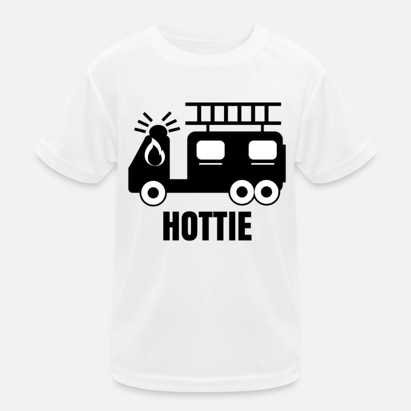 Fire engine fire protection fire brigade slogan Kids Functional T-Shirt