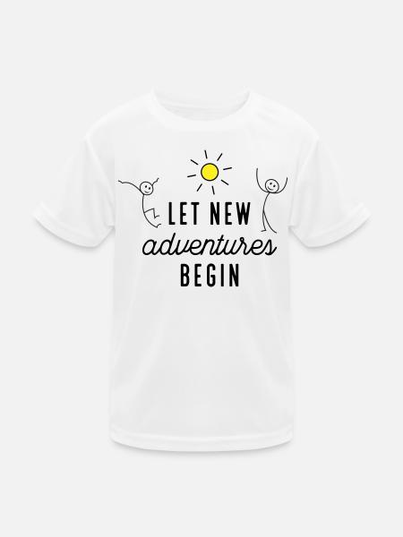 Aventure ou nouveau départ - T-shirt sport Enfant - blanc