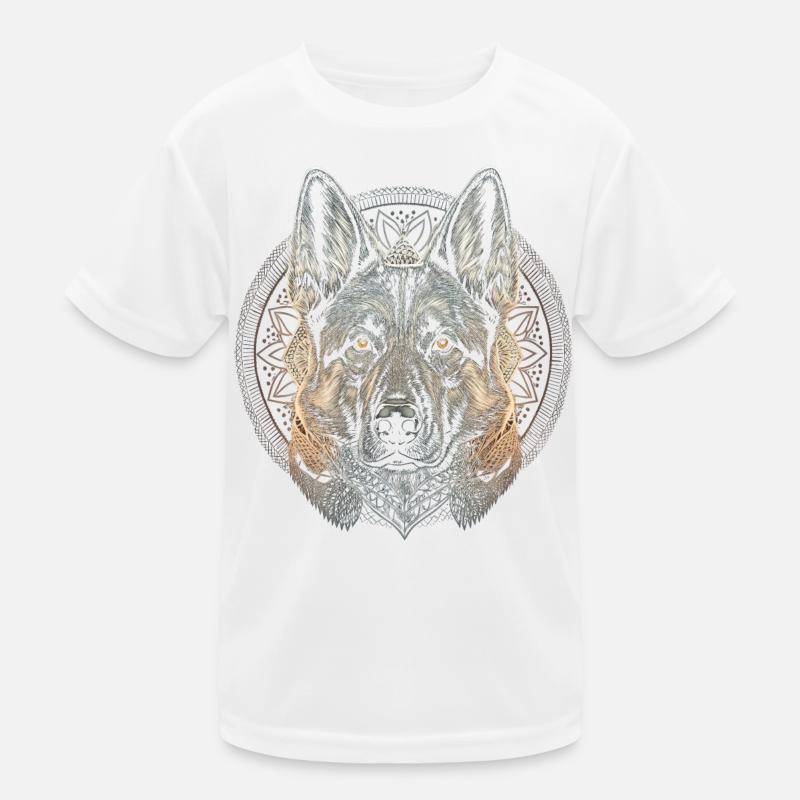 German Shepherd Graphic Design Kids Functional T-Shirt