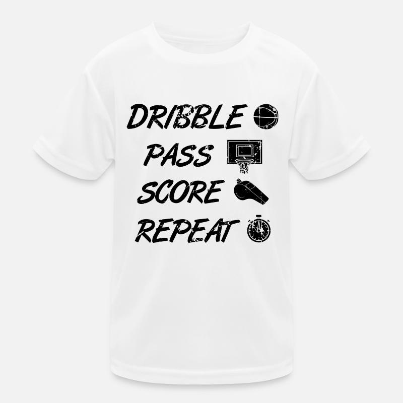 Dribbling Passing Points Repeating Kids Functional T-Shirt
