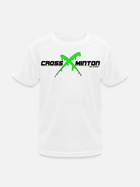 Crossminton - Kids Functional T-Shirt - white