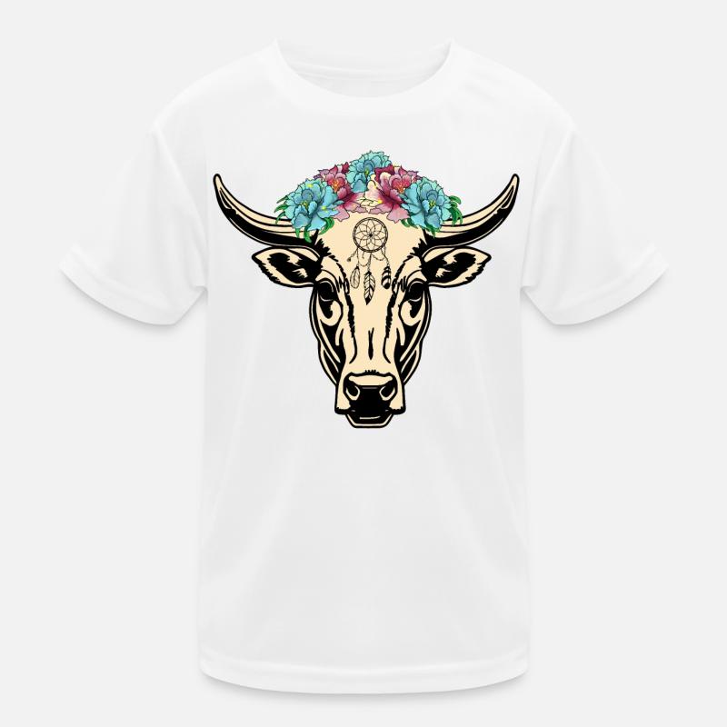Vache Hippie Boho T-shirt sport Enfant