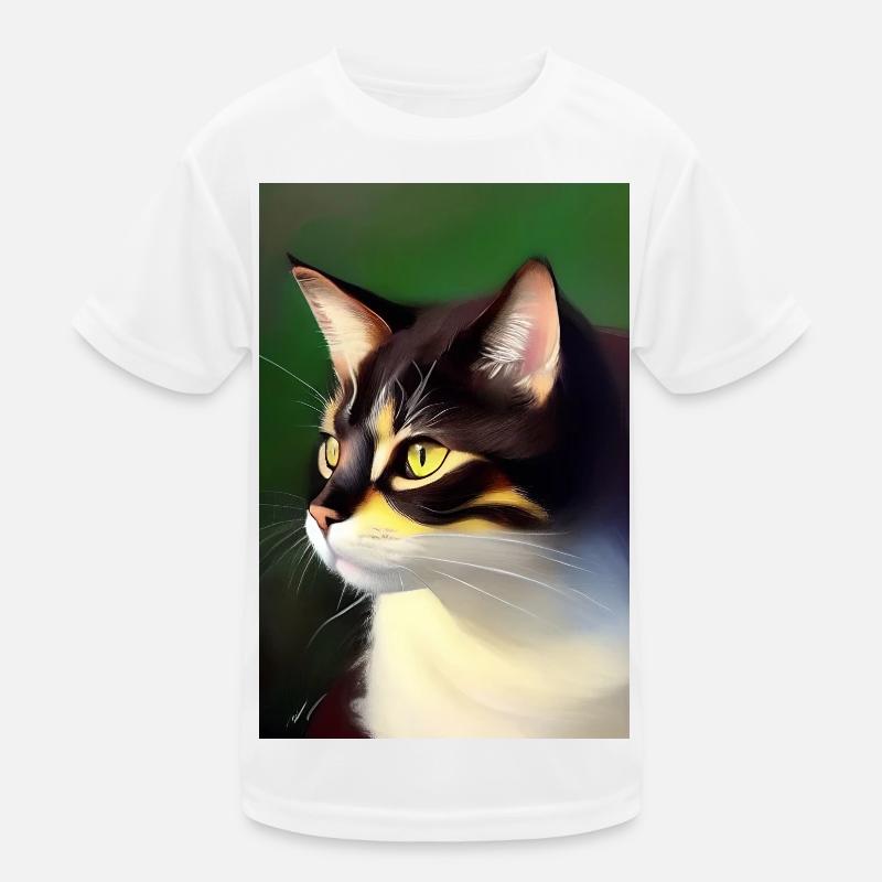 Cat Image Kids Functional T-Shirt