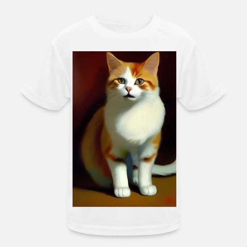 Cat Image Kids Functional T-Shirt