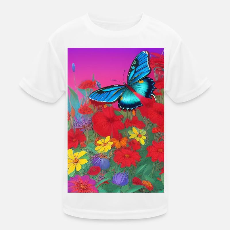 Fleurs et papillon T-shirt sport Enfant