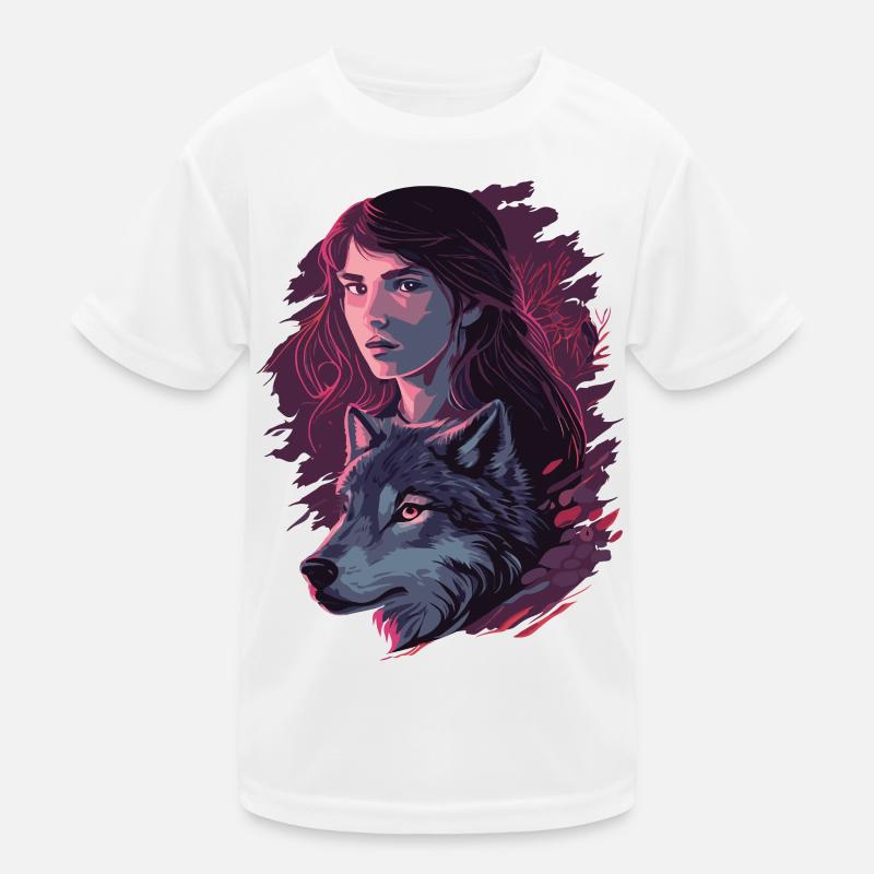 Wolfsmädchen Kinder Funktions-T-Shirt