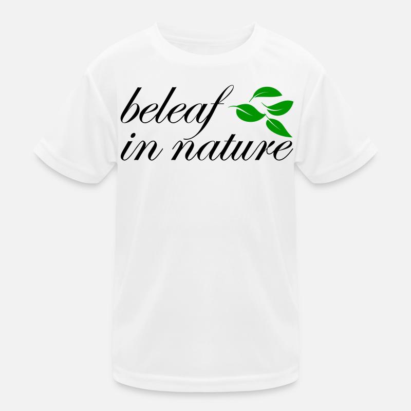 beleaf in nature - Kids Functional T-Shirt - white