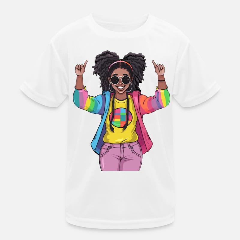 Conception colorée de l’amitié arc-en-ciel T-shirt sport Enfant