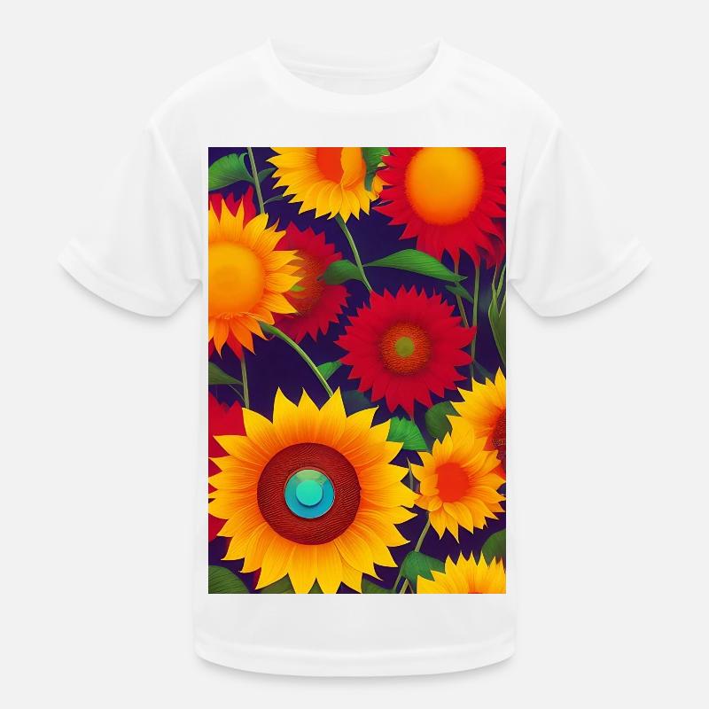 Sonnenblumen Kinder Funktions-T-Shirt