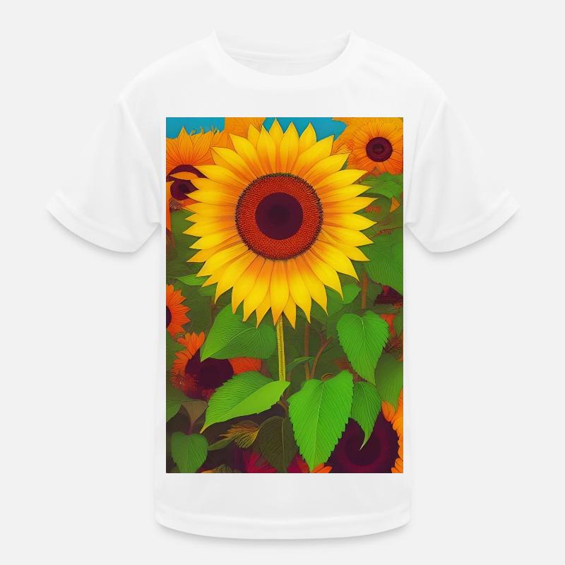 Sonnenblumen Kinder Funktions-T-Shirt