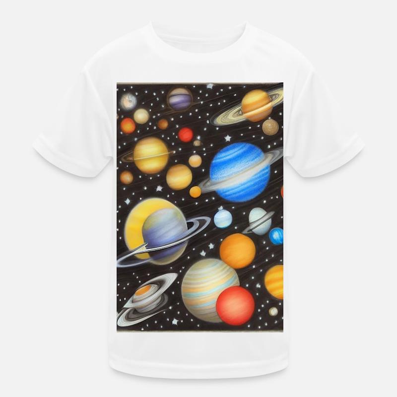 Weltall und Planeten Kinder Funktions-T-Shirt