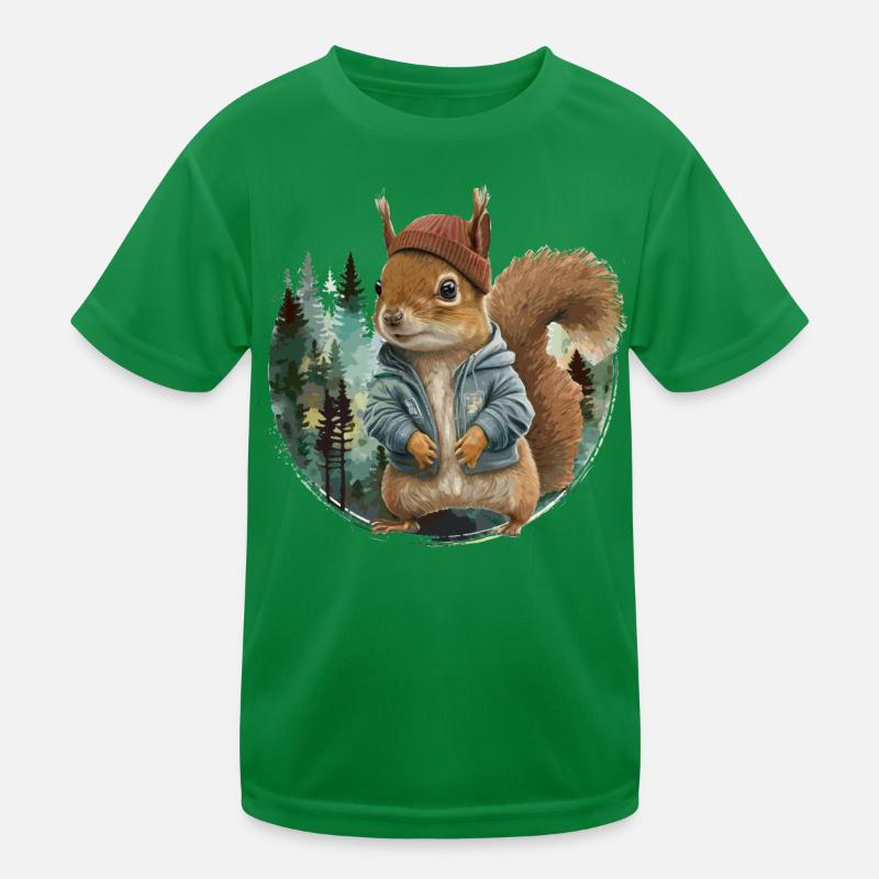 Niedliches Eichhörnchen Kinder Funktions-T-Shirt