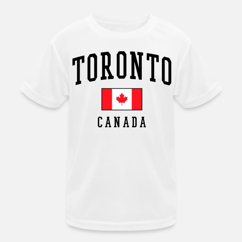 Toronto Kanada Flagge Design Geschenkidee Kinder Funktions-T-Shirt
