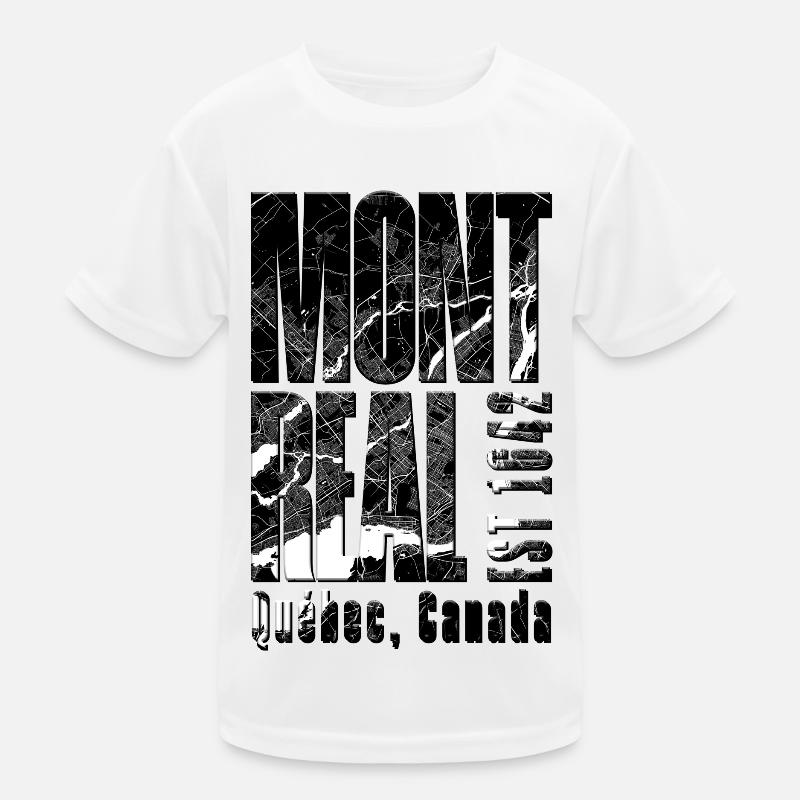 Montreal Kanada Design mit Stadtkarte Kinder Funktions-T-Shirt