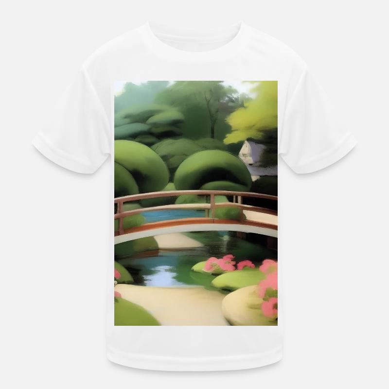 Chinesischer Zen Garten Kinder Funktions-T-Shirt