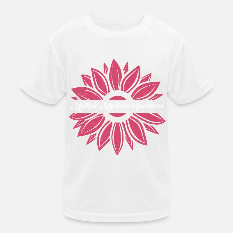 Multiples Myelom Bewusstsein Burgund Sunflowe Kinder Funktions-T-Shirt