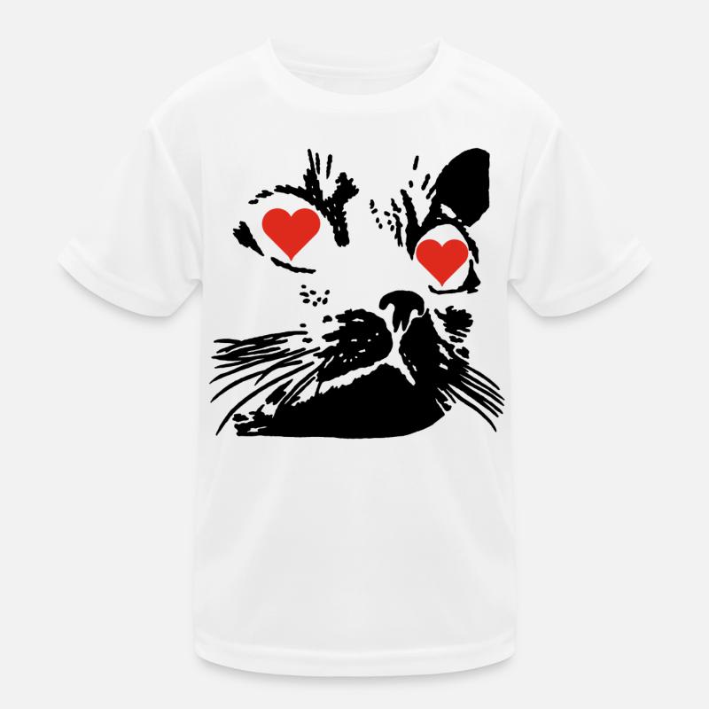 Un amour de chat noir T-shirt sport Enfant