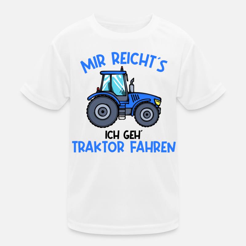 Traktor Statement Nutzfahrzeug Landleben Ackerbau Kinder Funktions-T-Shirt