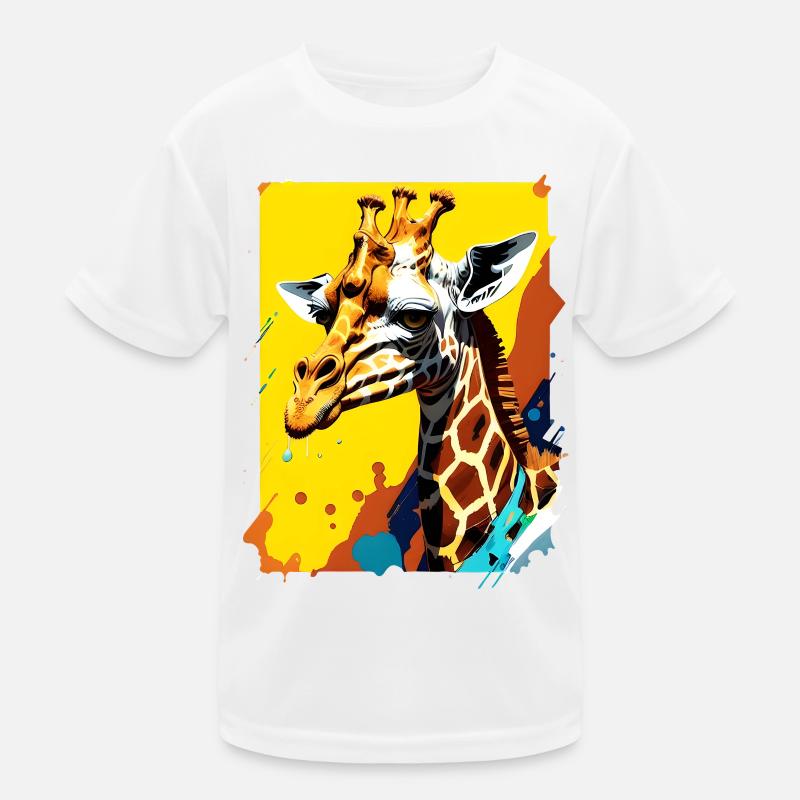 Néon de l’explosion de couleurs de girafe T-shirt sport Enfant