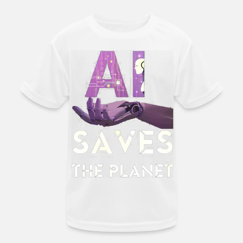 AI SAVE THE PLANET artificial intelligence Kids Functional T-Shirt