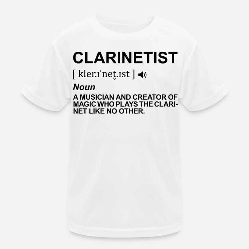 Clarinet player pronunciation Kids Functional T-Shirt