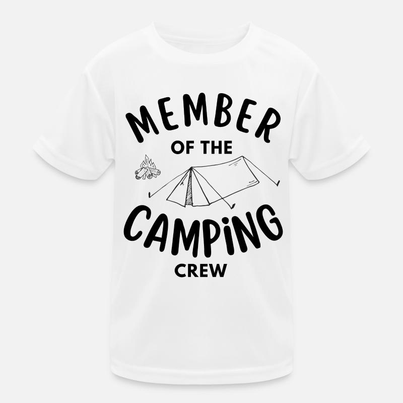 Mitglied der Camping Crew lustig Kinder Funktions-T-Shirt