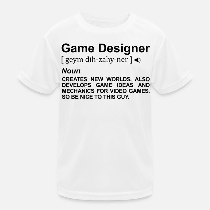 Game Designer Wörterbuch Kinder Funktions-T-Shirt