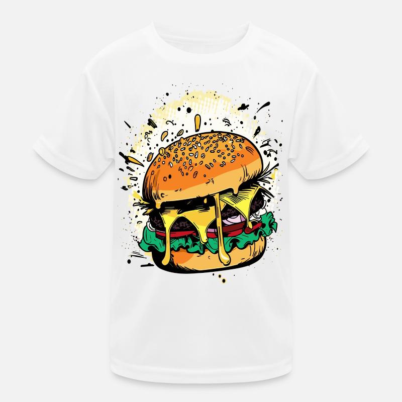 Cheeseburger Comic Burger Kinder Funktions-T-Shirt