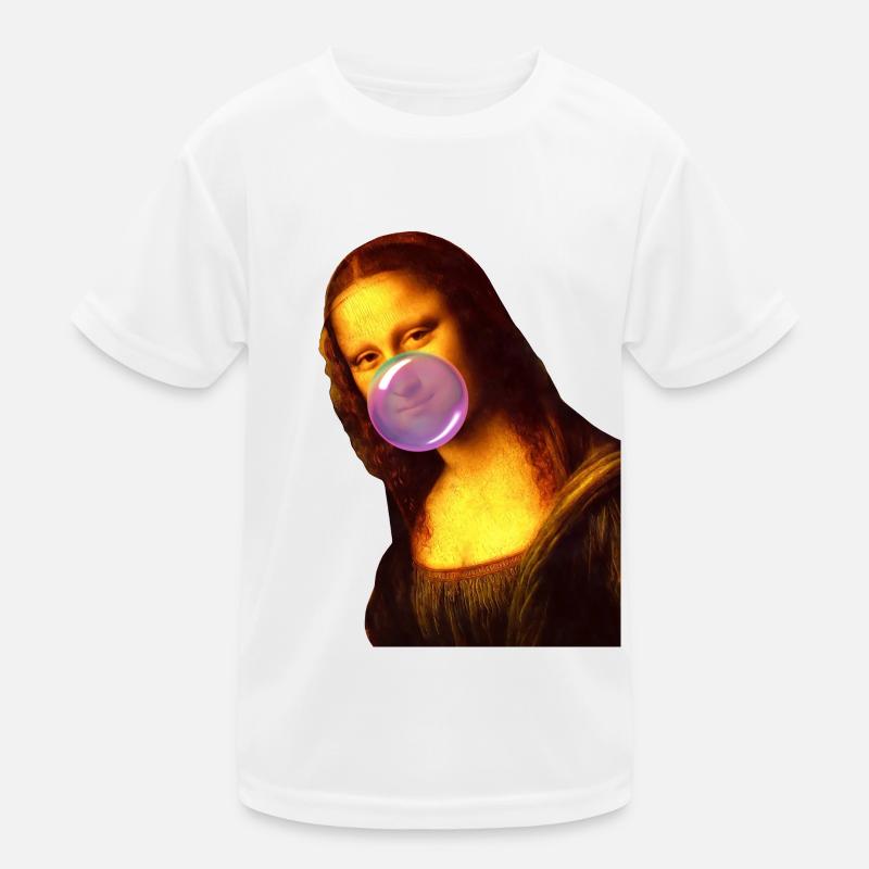 Mona Lisa Kaugummi Bubble Kinder Funktions-T-Shirt