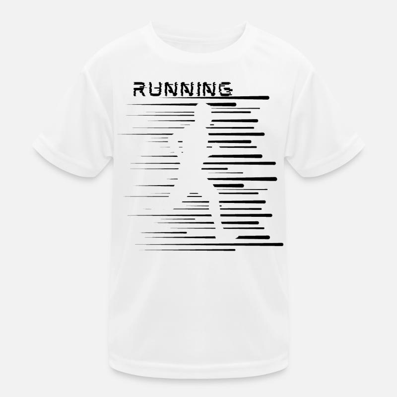 Courir, facile, actif, courir, rayures cool T-shirt sport Enfant