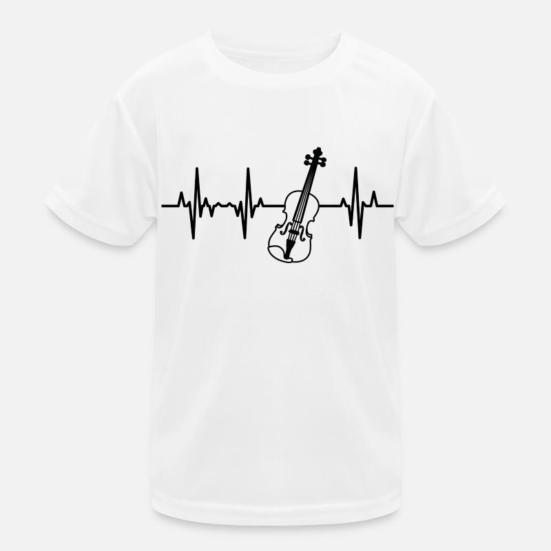 Violon ECG Palpitations cardiaques T-shirt sport Enfant