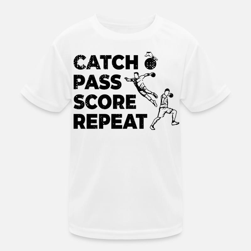 Catch, Pass, Score, Repeat Kids Functional T-Shirt