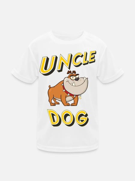 Onkel Hund - Kinder Funktions-T-Shirt - Weiß