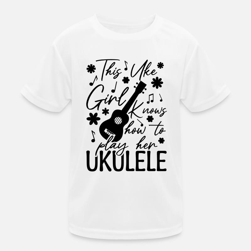 Ukulele Mädchen Kinder Funktions-T-Shirt