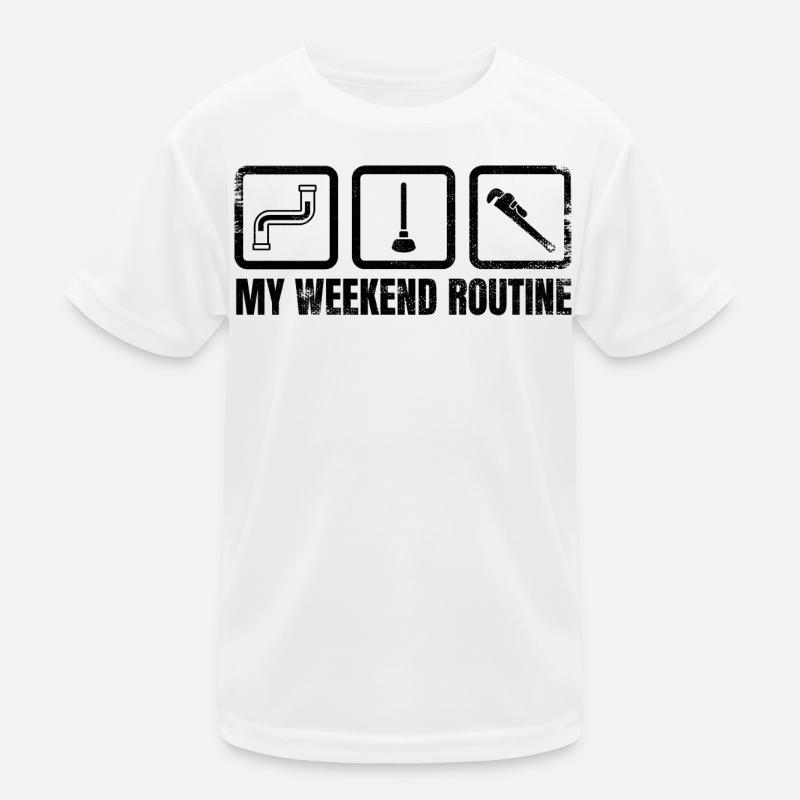 My Weekend Routine Kids Functional T-Shirt