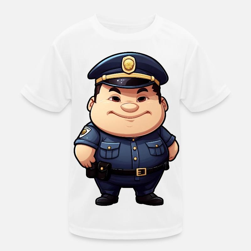 fat policeman Kids Functional T-Shirt