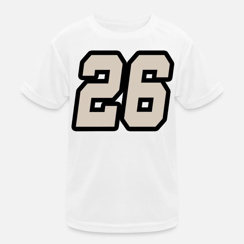Nummer sechsundzwanzig 26 Kinder Funktions-T-Shirt