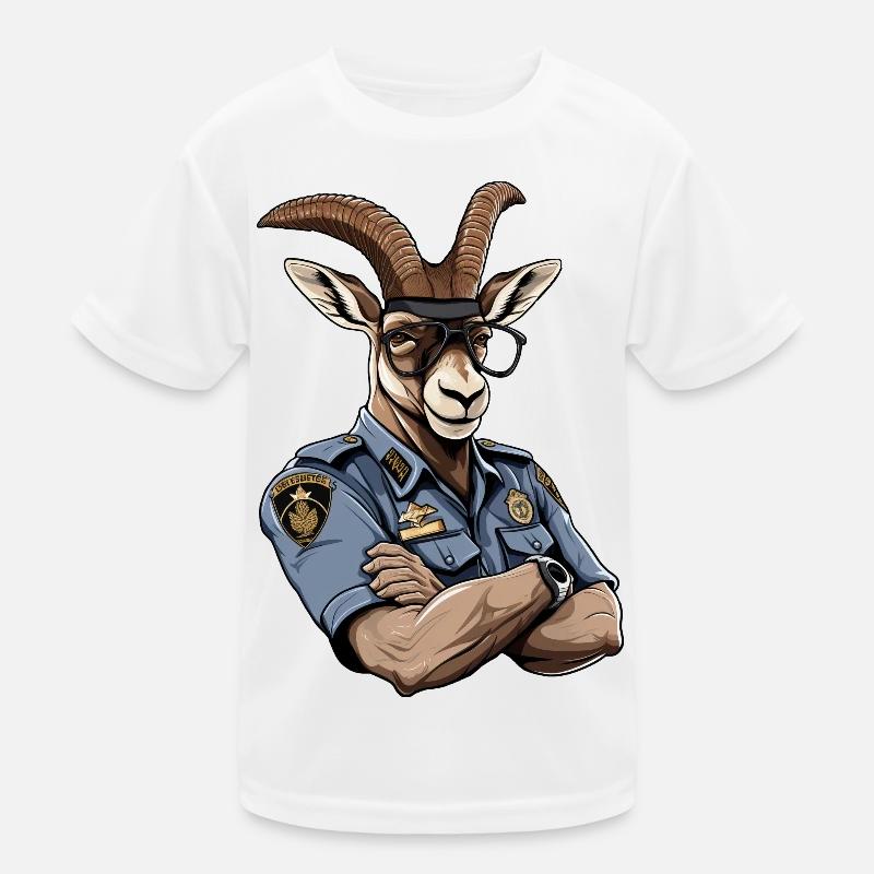 Polizei Steinbock Kinder Funktions-T-Shirt