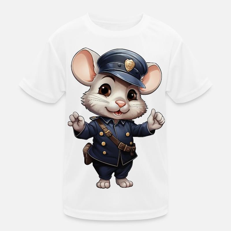 Mäuse Polizistin Kinder Funktions-T-Shirt