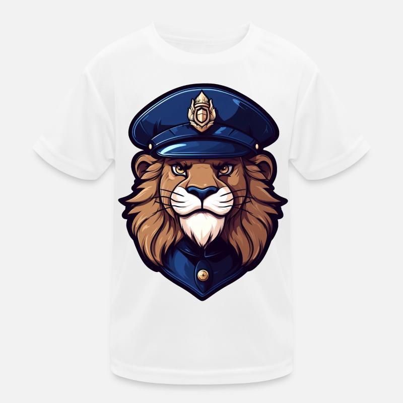 Police Lion T-shirt sport Enfant