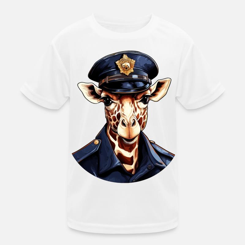 Girafe Policier T-shirt sport Enfant