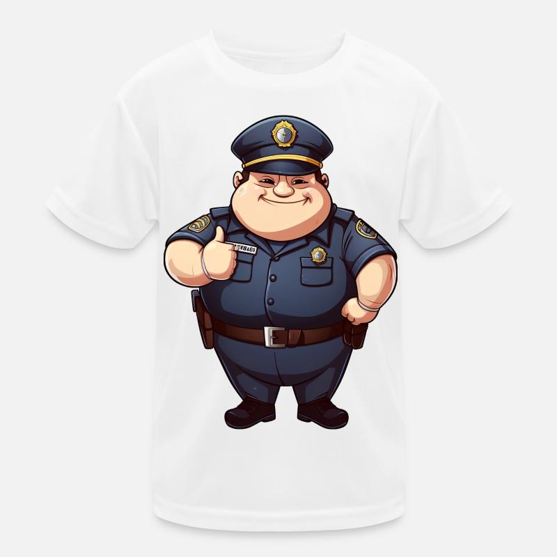 fat policeman Kids Functional T-Shirt